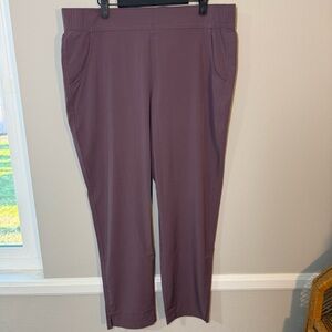 Eddie Bauer Women's Mauve Traveler Ankle Pants Size Large